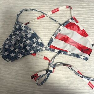 Size Small Jolyn American Flag Triangle Top